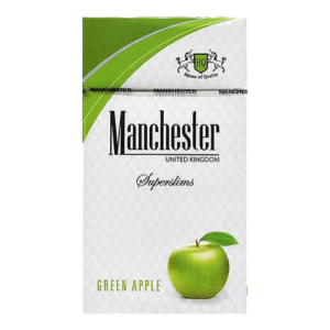 Сигареты Manchester Green Apple Superslims (Манчестер Зеленое яблоко Суперслимс)